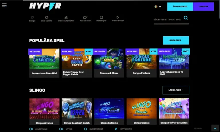 Hyper Casino välkomstbonus 100% bonus upp till 1 000 SEK